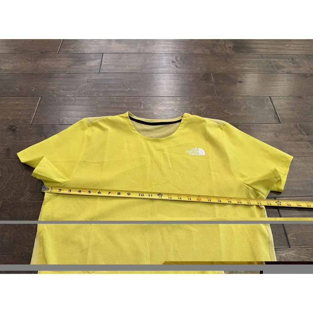 The North Face Mens Yellow Flex Short-Sleeve Running Training T-Shirt Size L